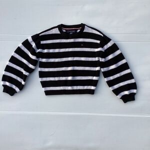 Tommy Hilfiger Kids' Nautical Stripe Sweater Black Size 6-7‎ Casual